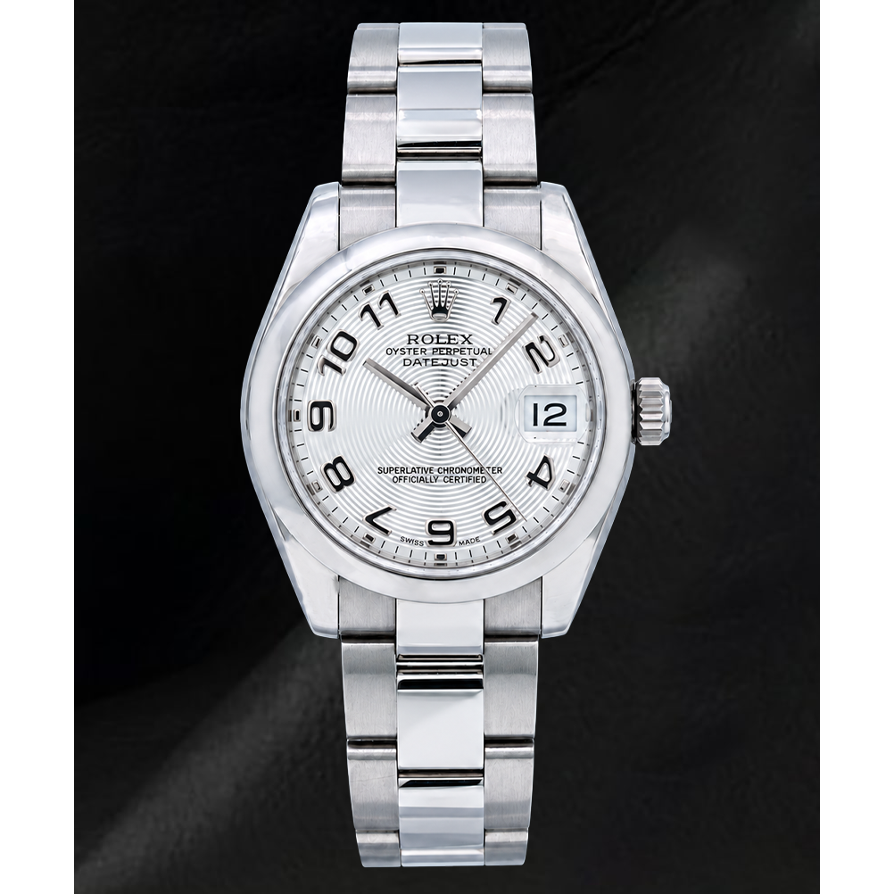 Montre Rolex Datejust 178240 31 mm Cadran Argenté Chiffres Arabes en Acier Inoxydable