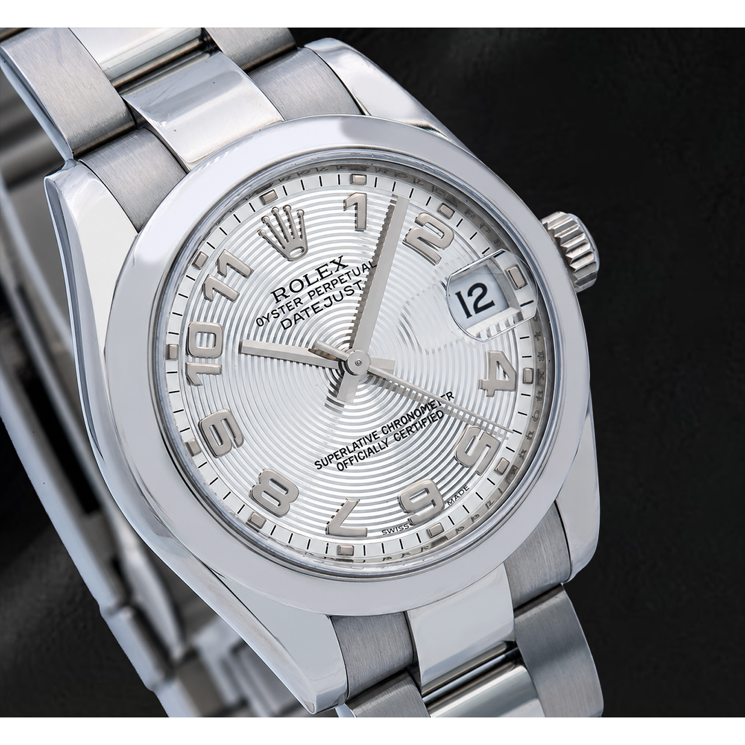 Montre Rolex Datejust 178240 31 mm Cadran Argenté Chiffres Arabes en Acier Inoxydable