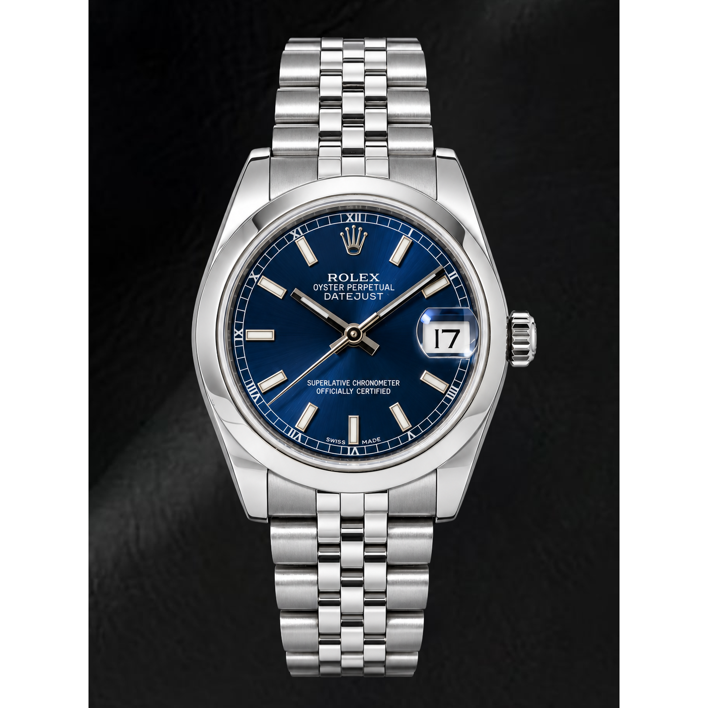 Montre Rolex Datejust 178240 31 mm en Acier Inoxydable Cadran Bleu Luminescent