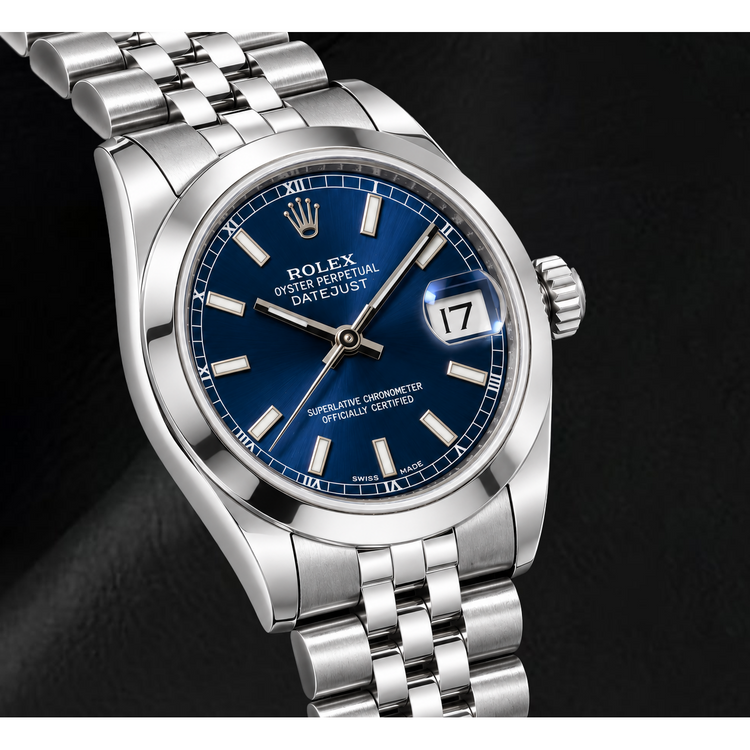 Montre Rolex Datejust 178240 31 mm en Acier Inoxydable Cadran Bleu Luminescent