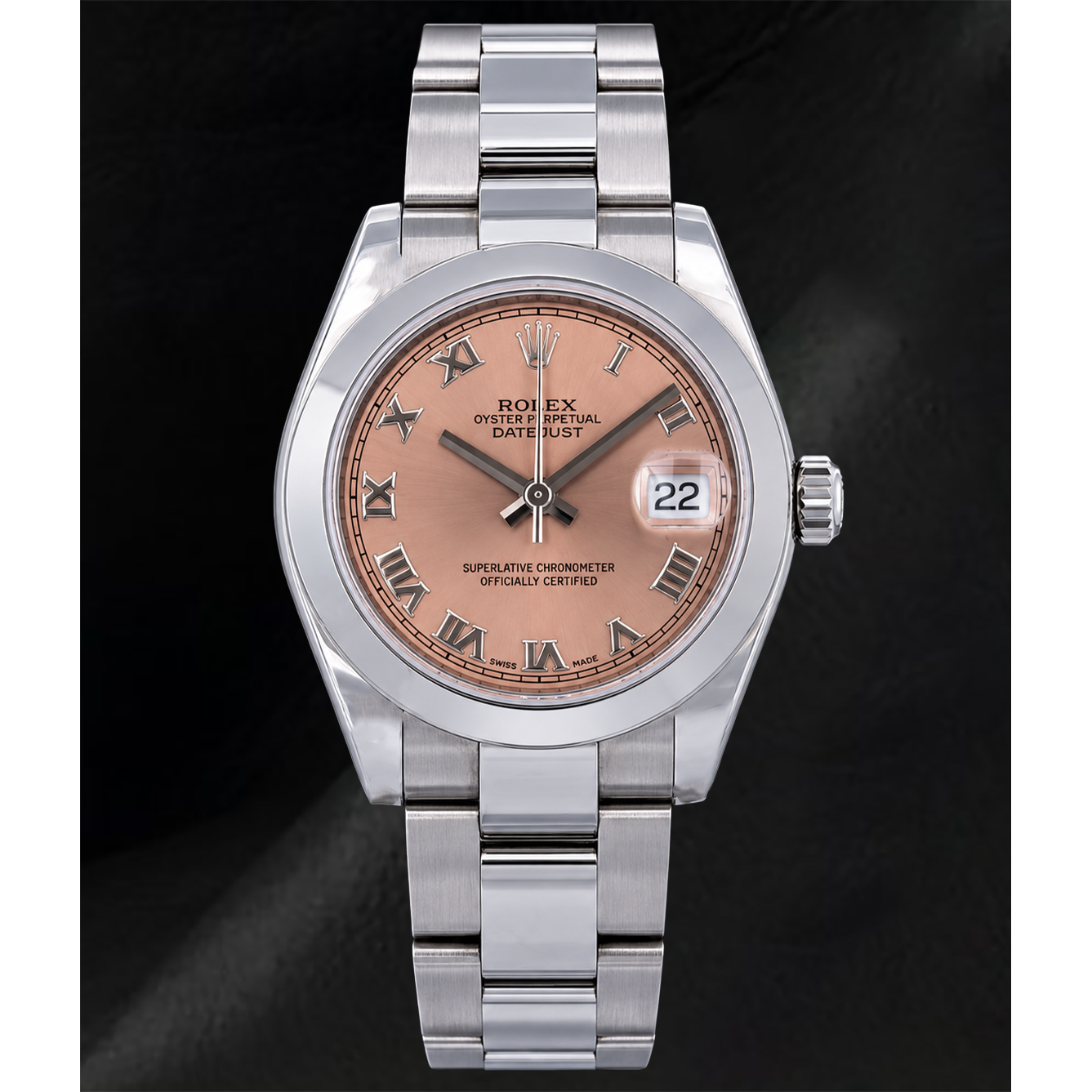Montre Rolex Datejust 178240 Cadran Saumon Chiffres Romains 31 mm Acier Inoxydable