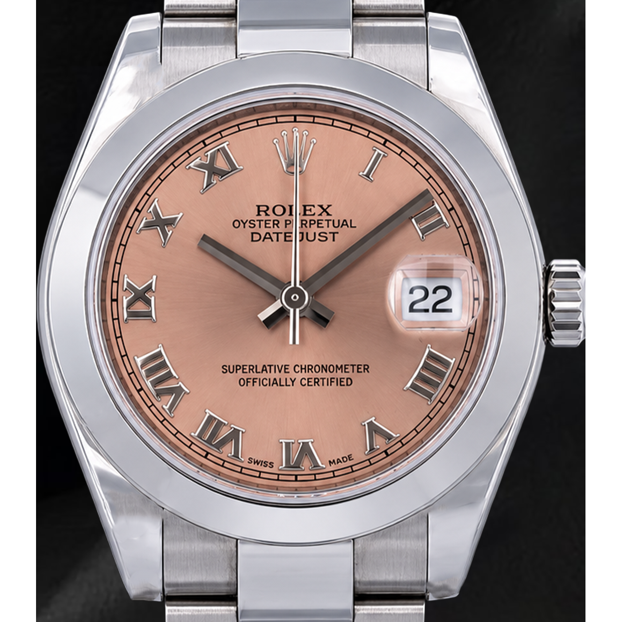 Montre Rolex Datejust 178240 Cadran Saumon Chiffres Romains 31 mm Acier Inoxydable