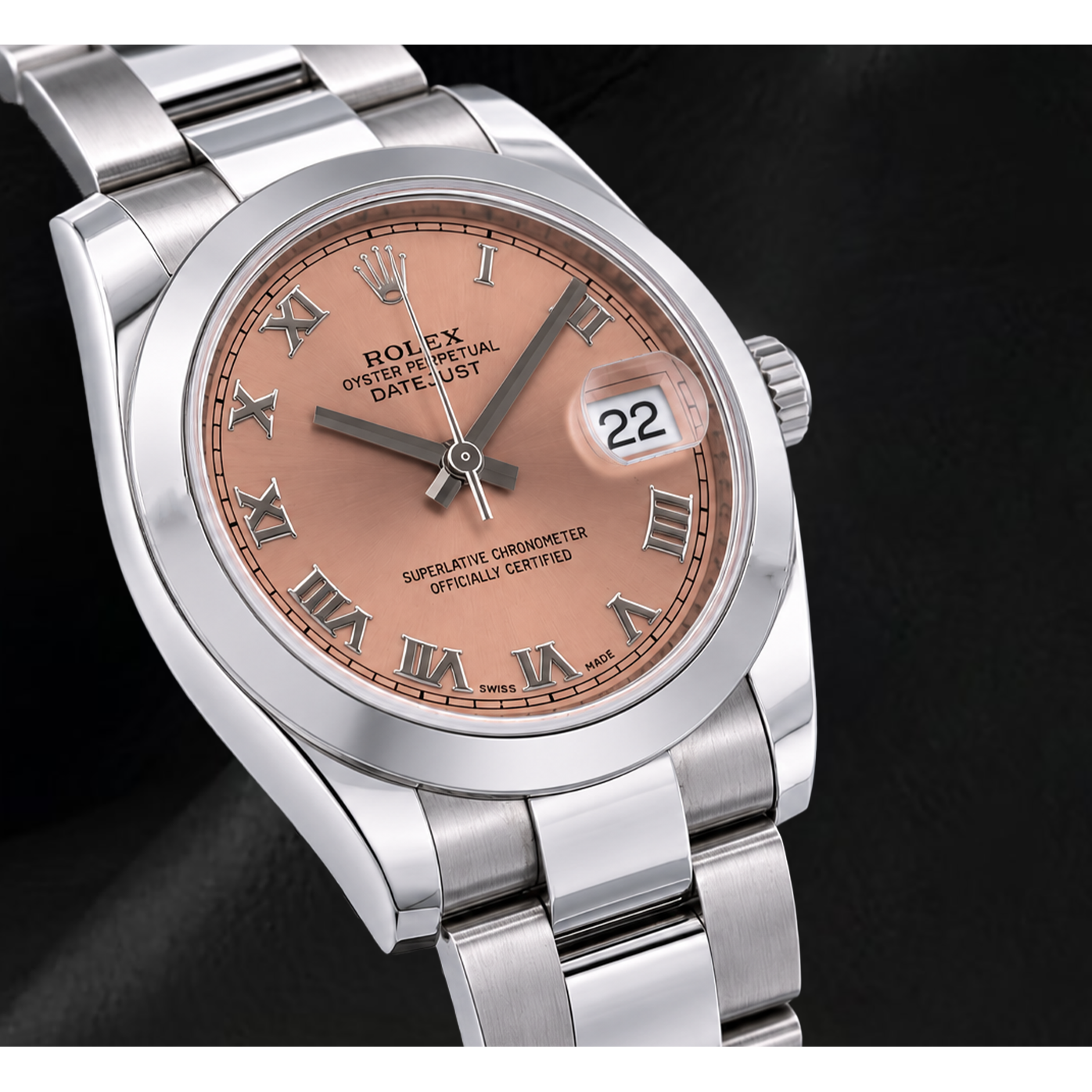 Montre Rolex Datejust 178240 Cadran Saumon Chiffres Romains 31 mm Acier Inoxydable