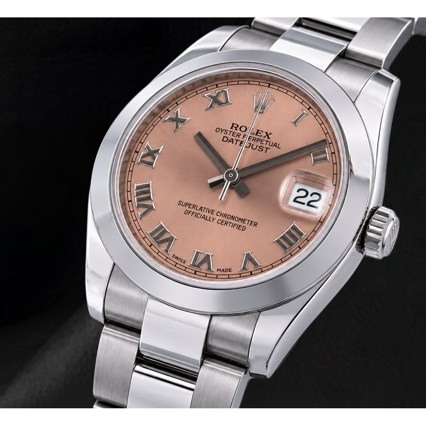 Montre Rolex Datejust 178240 Cadran Saumon Chiffres Romains 31 mm Acier Inoxydable