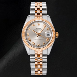 Montre Rolex Datejust 178271 31 mm Bicolore Cadran Argenté Chiffres Romains