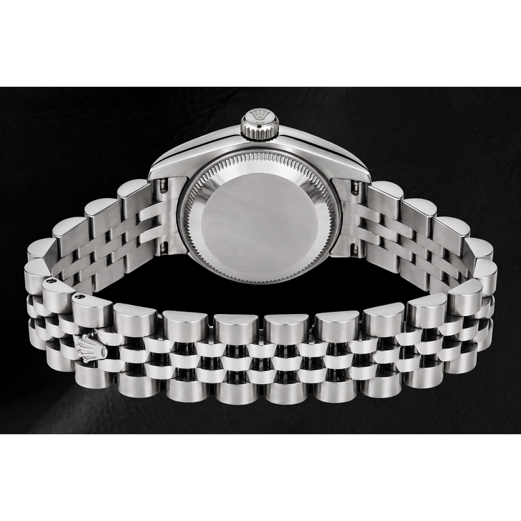 Montre Rolex Datejust 179174 26 mm en Acier Inoxydable Cadran Noir à Chiffres Romains