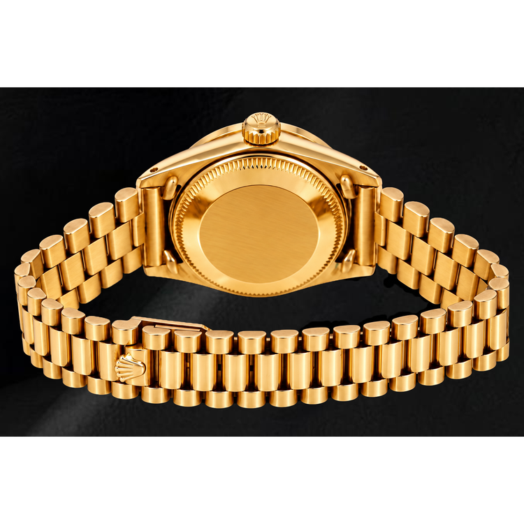 Montre Rolex Datejust 26 mm 6917 en Or Jaune Cadran Diamants Turquoise