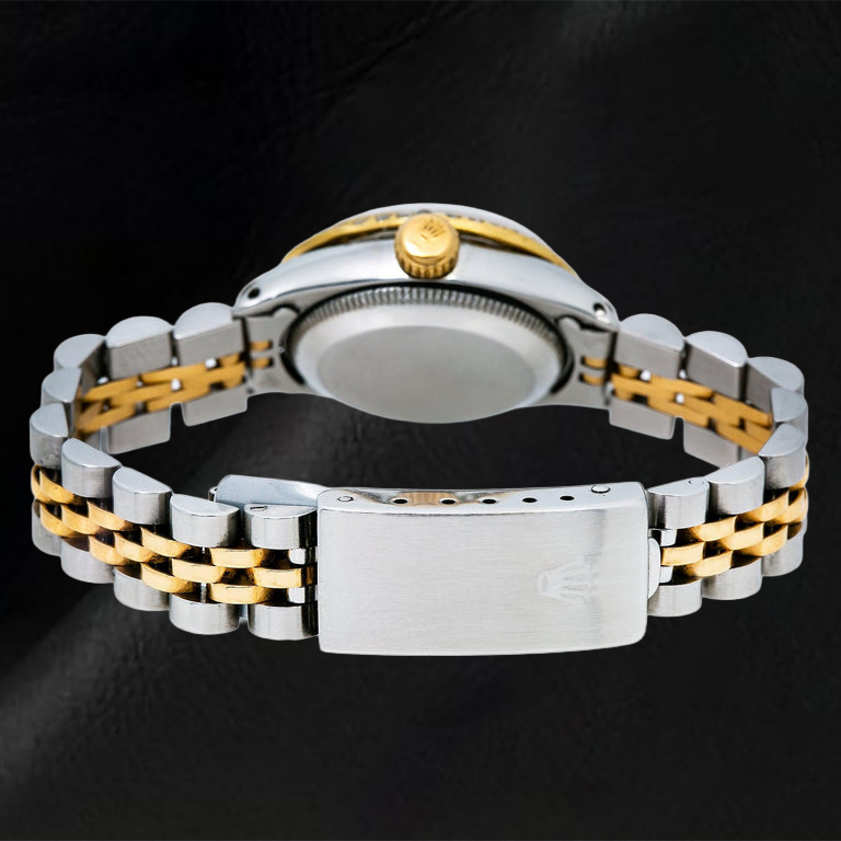 Montre Rolex Datejust 26 mm Bicolore, Cadran Diamants en Nacre Bleue avec Rang de Diamants, Bracelet Jubilé