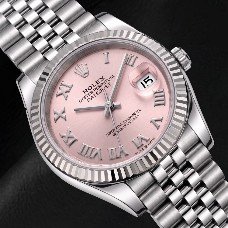 Montre Rolex Datejust 278274 31 mm en Acier Inoxydable Cadran Rose à Chiffres Romains