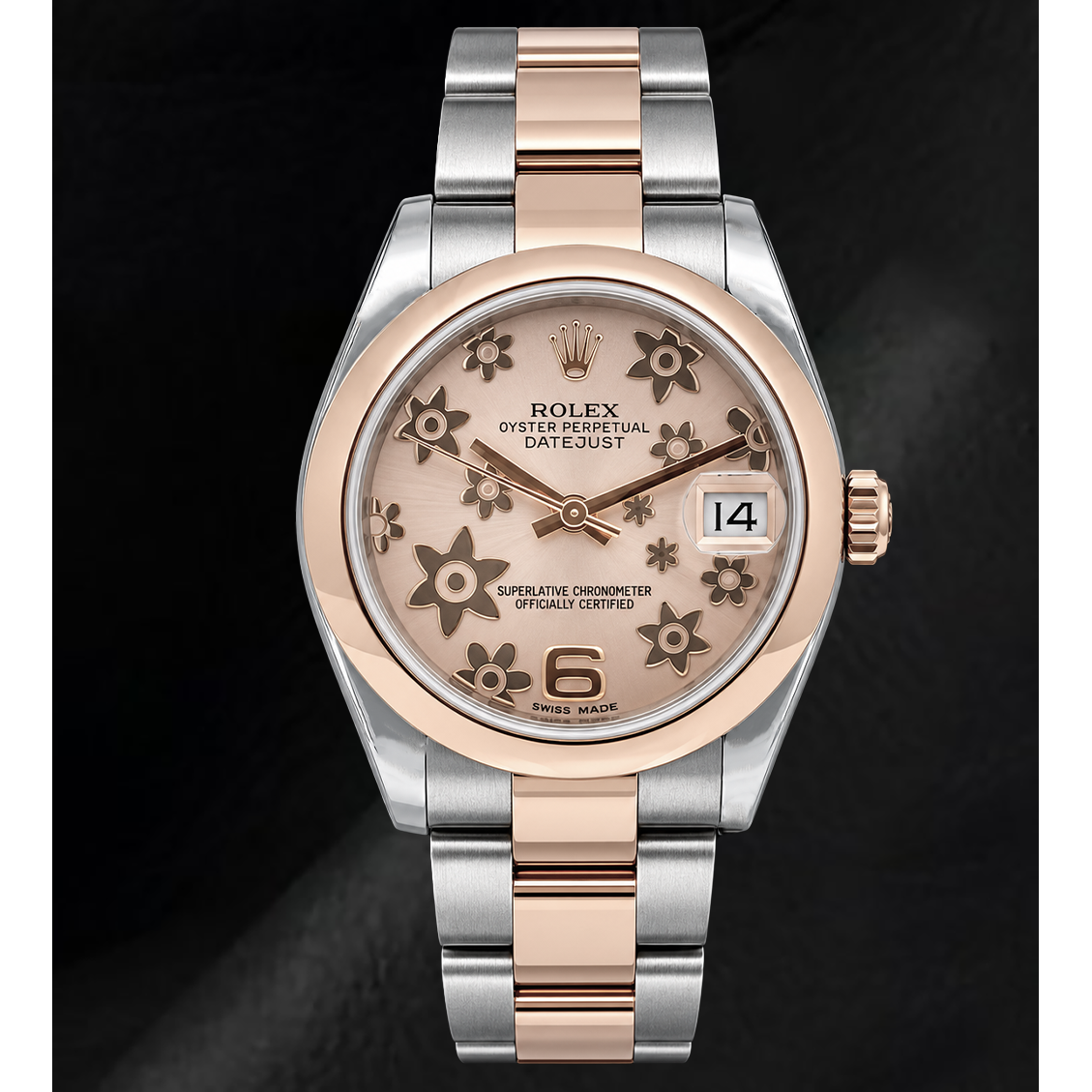 Montre Rolex Datejust 31 mm 178241 Bicolore Cadran Floral Rose