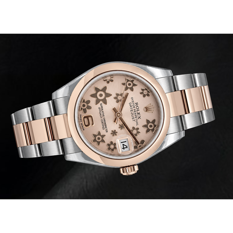 Montre Rolex Datejust 31 mm 178241 Bicolore Cadran Floral Rose