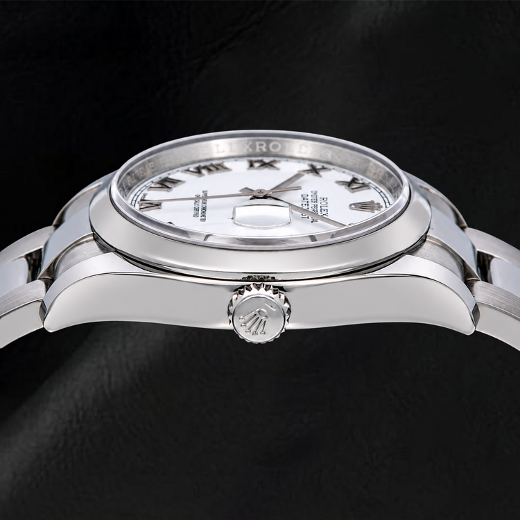 Montre Rolex Datejust 36 mm 116200 Cadran Blanc à Chiffres Romains Lunette Lisse