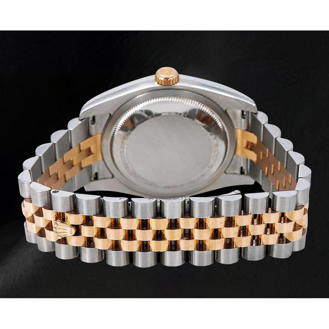 Montre Rolex Datejust 36 mm 116231 Cadran Noir en Or Rose et Acier Inoxydable