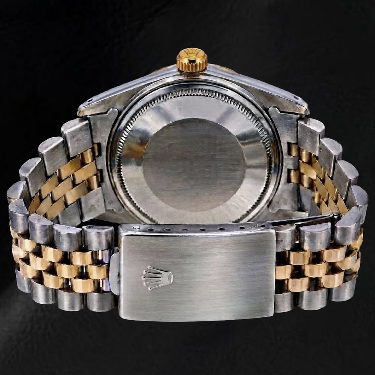 Montre Rolex Datejust 36 mm 16233 Bicolore Cadran Diamants Nacre Bleue