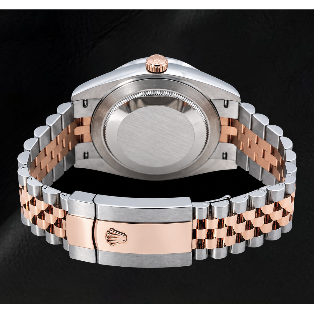 Montre Rolex Datejust 41 mm 126331 Bicolore Cadran Pavé de Diamants Chiffres Arabes Orientaux Arc-en-ciel