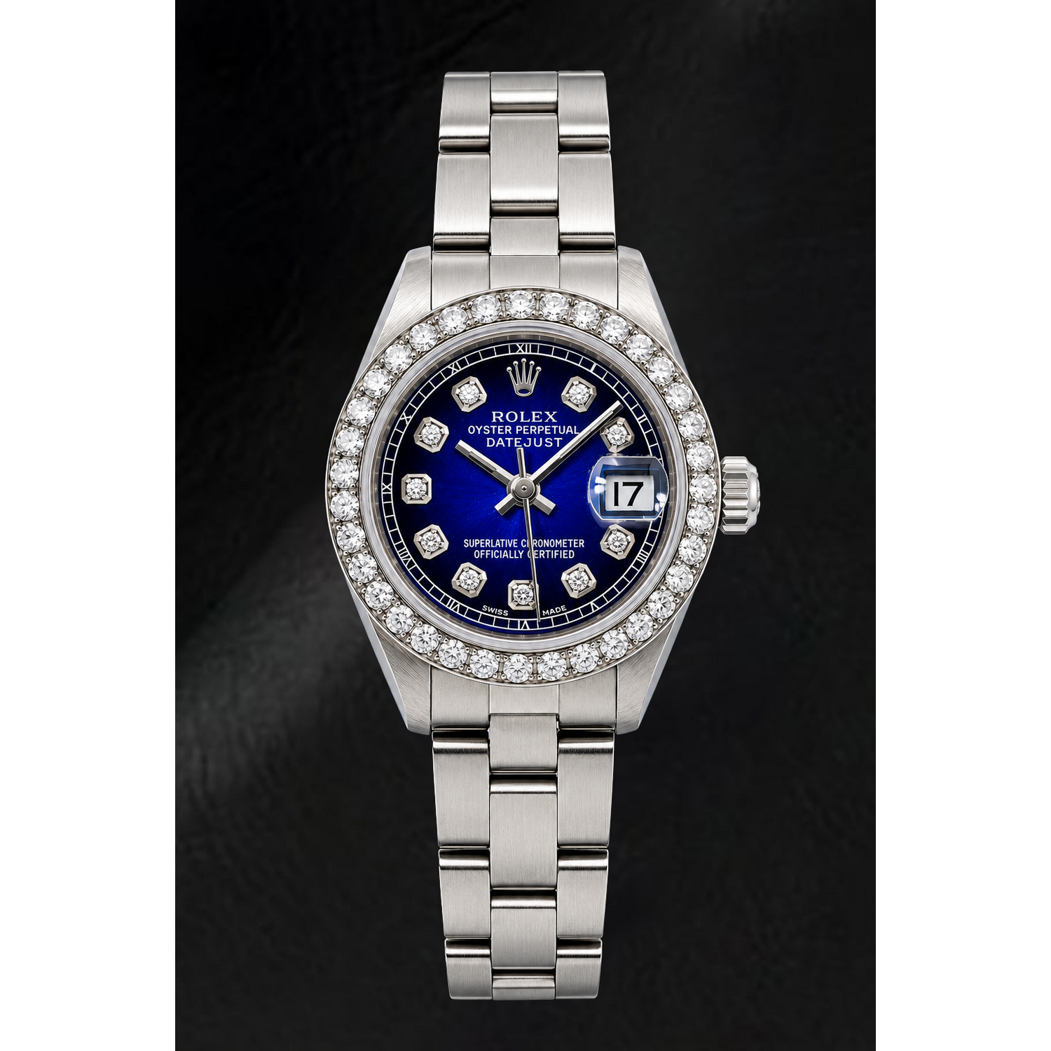 Montre Rolex Datejust 6916 26 mm Cadran Diamants Bleu en Acier Inoxydable