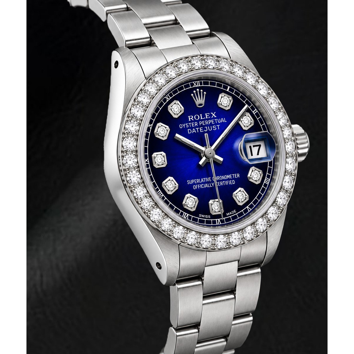 Montre Rolex Datejust 6916 26 mm Cadran Diamants Bleu en Acier Inoxydable