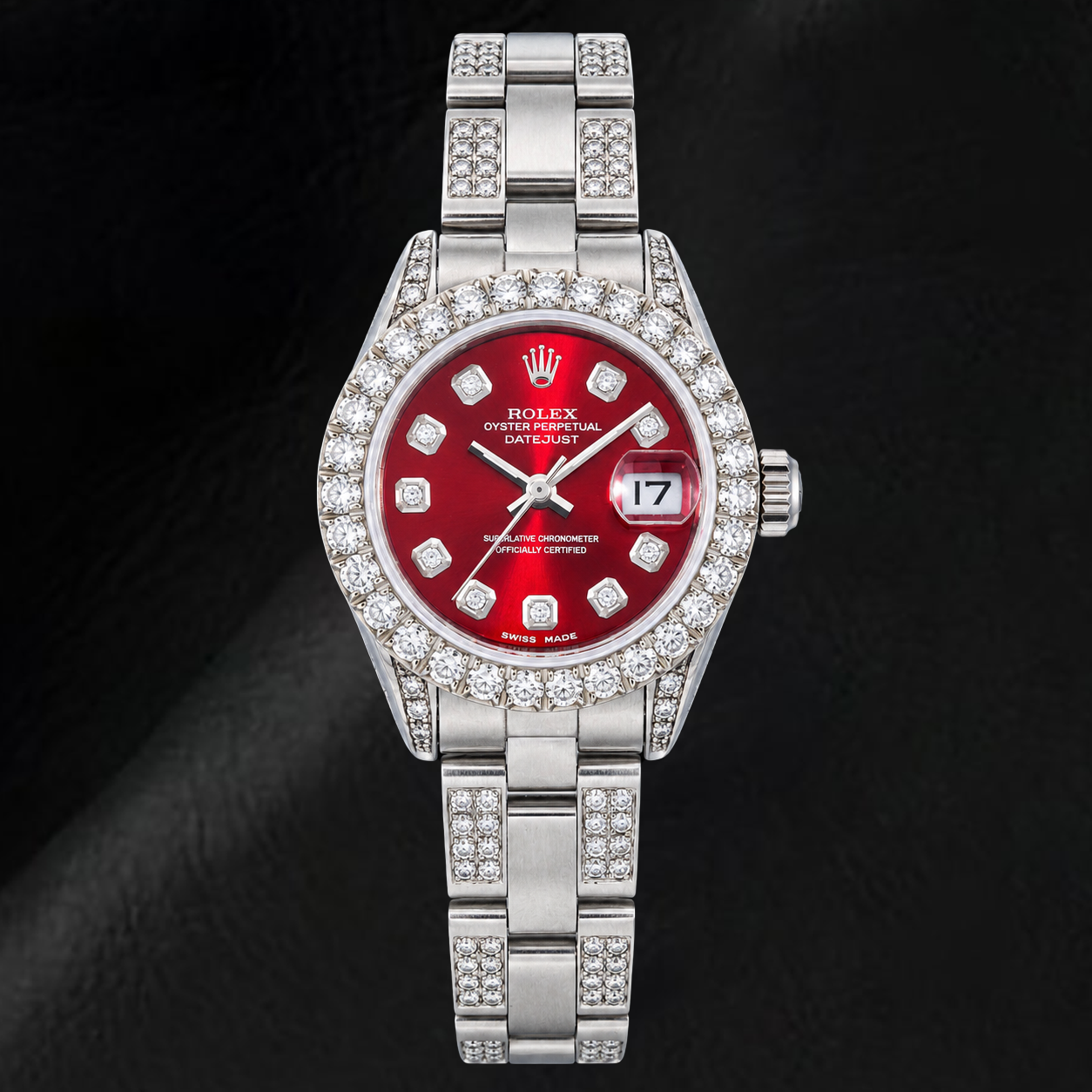 Montre Rolex Datejust 6916 26 mm en Acier Inoxydable Cadran Diamants Rouge