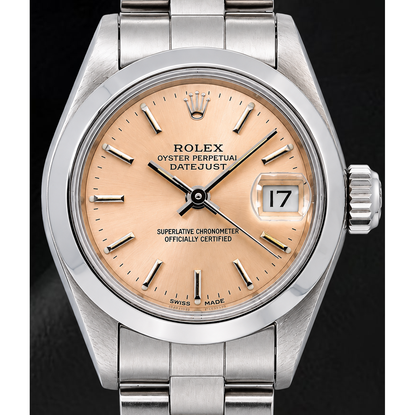 Montre Rolex Datejust 69160 26 mm Cadran à Index Bâtons Sundust en Acier Inoxydable