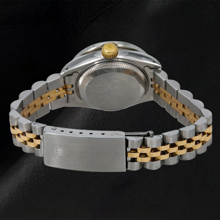 Montre Rolex Datejust 6917 26 mm Bicolore Cadran Diamants Bleu en Rivière Bracelet Jubilé