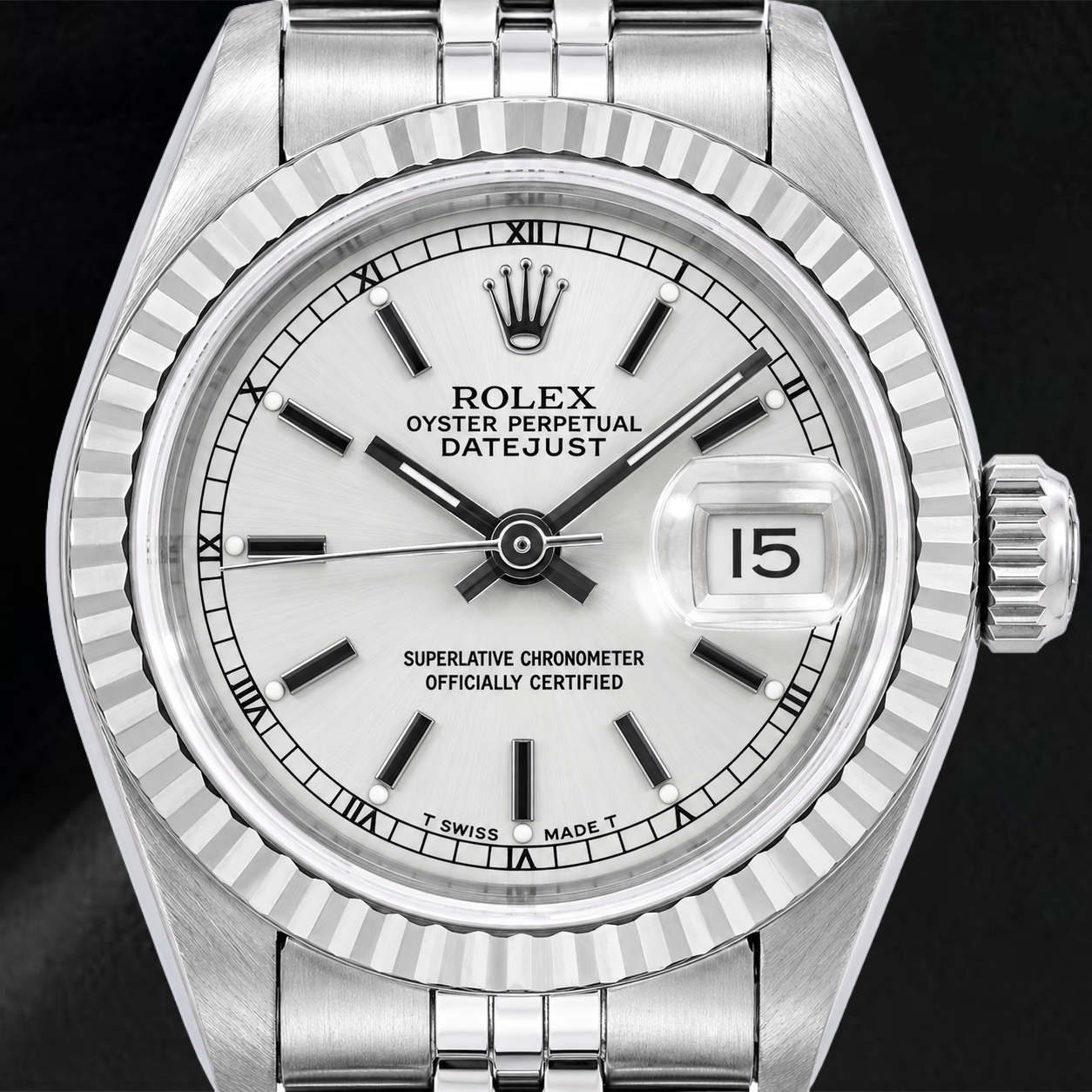 Montre Rolex Datejust 6917 26 mm Cadran Argenté à Index Bâtons Bracelet Jubilé en Acier Inoxydable