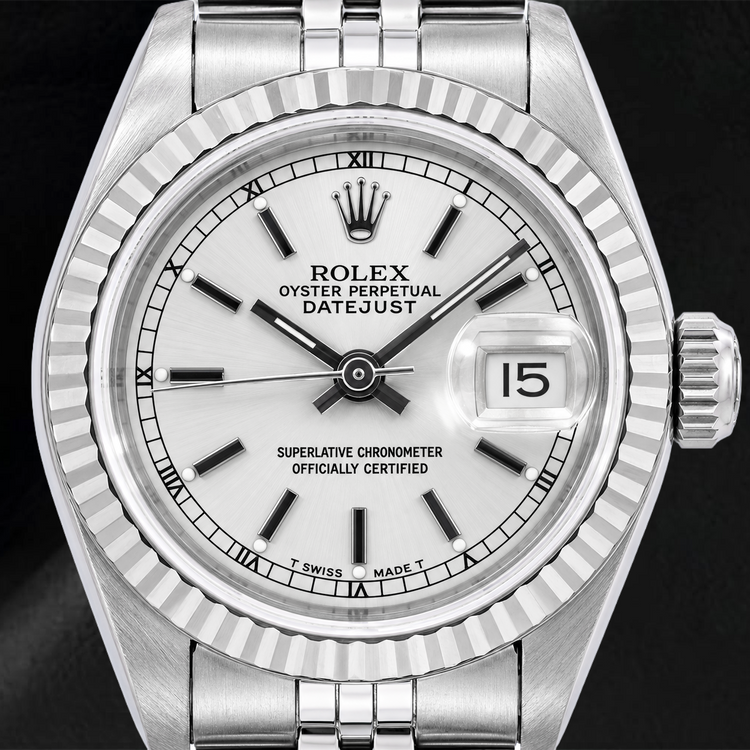 Montre Rolex Datejust 6917 26 mm Cadran Argenté à Index Bâtons Bracelet Jubilé en Acier Inoxydable
