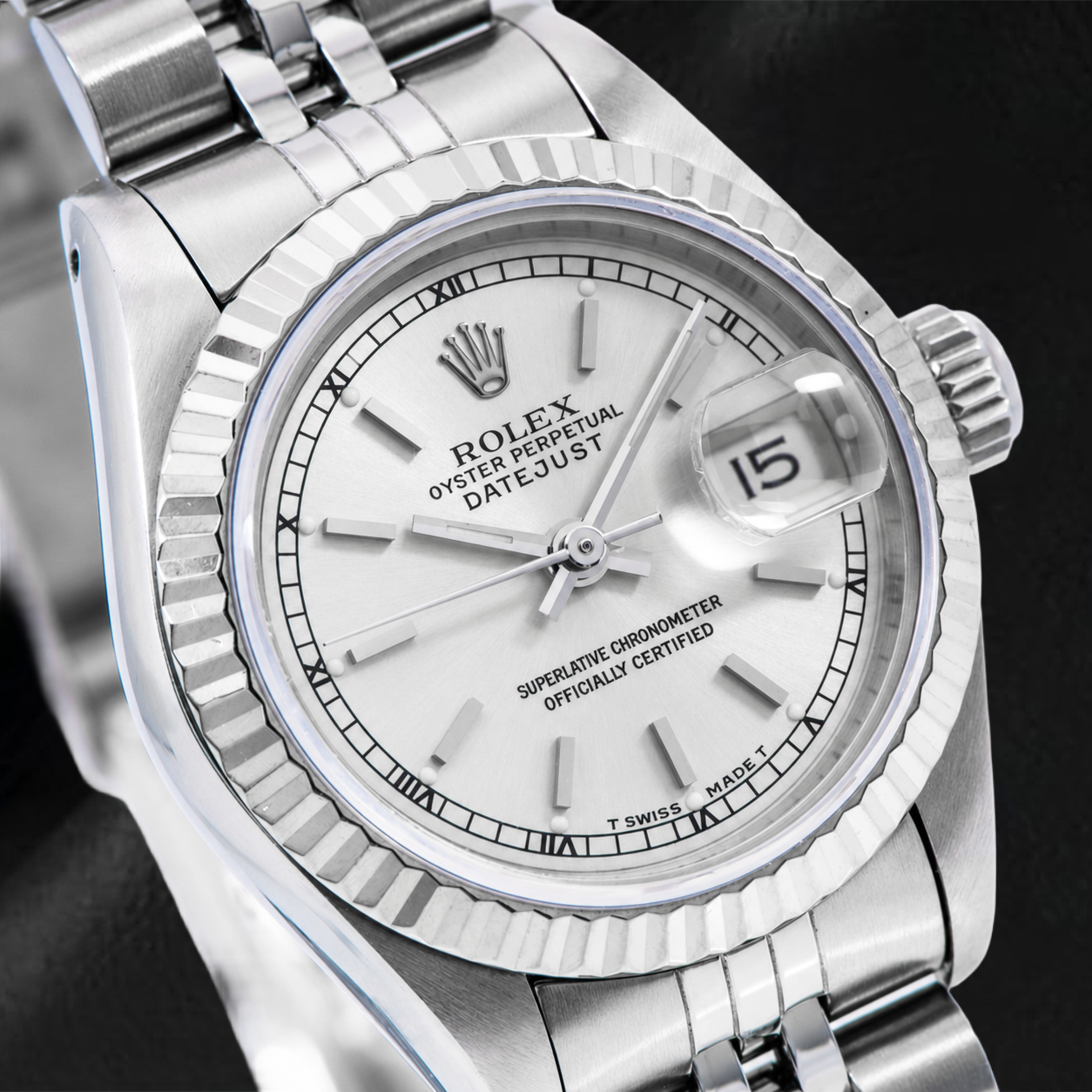 Montre Rolex Datejust 6917 26 mm Cadran Argenté à Index Bâtons Bracelet Jubilé en Acier Inoxydable