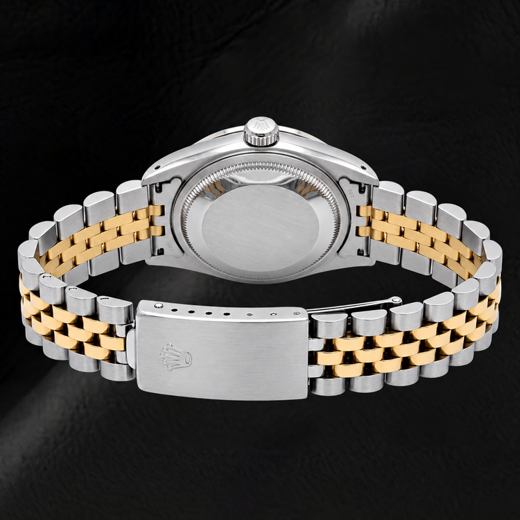 Montre Rolex Datejust 69173 26 mm Cadran Diamants Bleu Bicolore Bracelet Jubilé