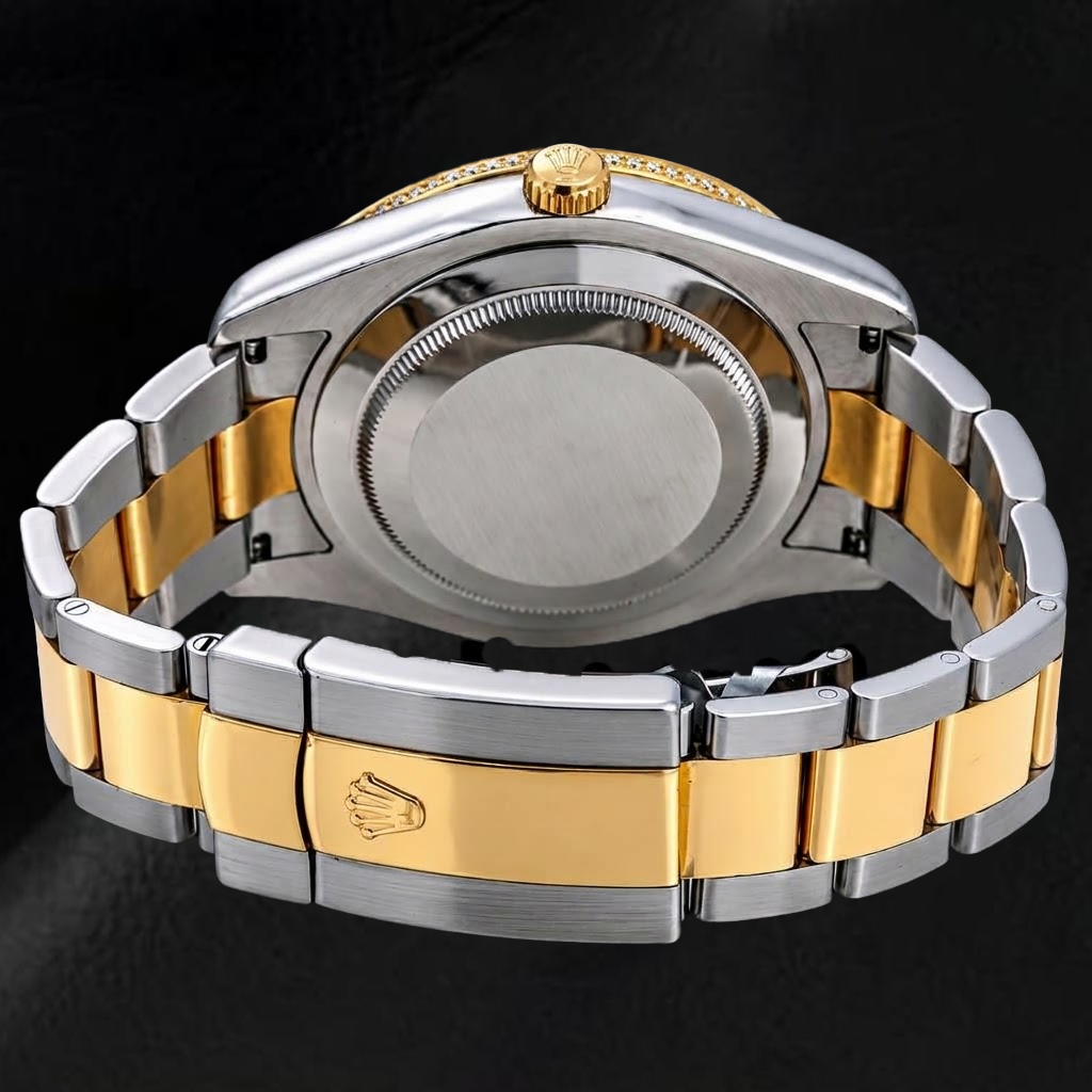 Montre Rolex Datejust II 41 mm 116333 Cadran Diamants Champagne Chiffres Romains Lunette Diamants
