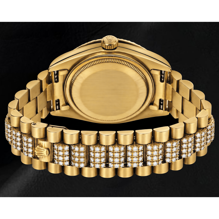 Montre Rolex Day-Date 18078 36 mm Or Jaune Cadran Champagne à Index Bâtons