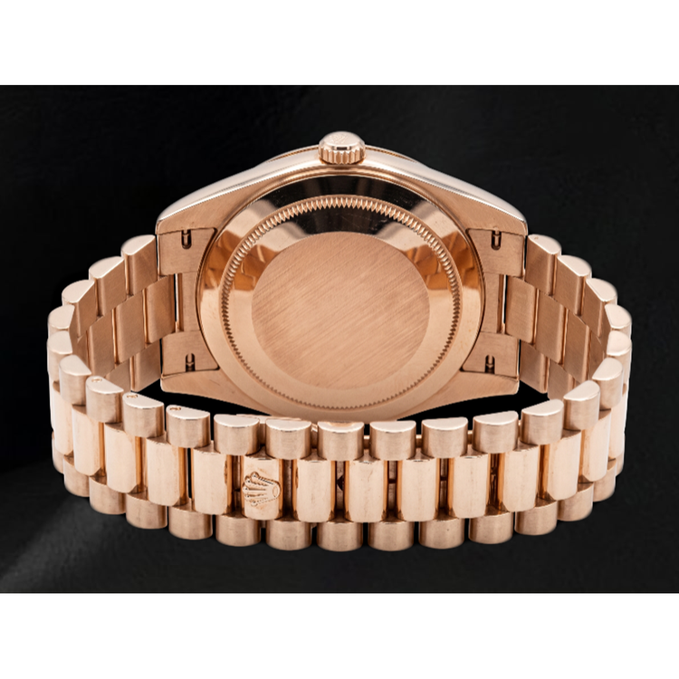 Montre Rolex Day-Date 228235 40 mm en Or Rose Cadran Blanc Chiffres Romains