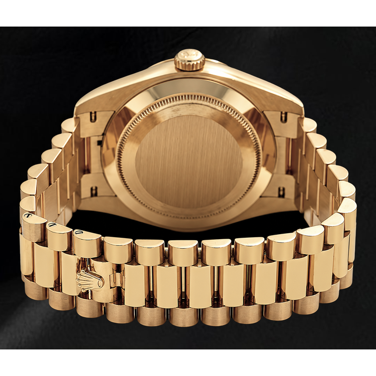 Montre Rolex Day-Date 40 mm 228238 en Or Jaune, Cadran Motif Argenté, Bracelet President
