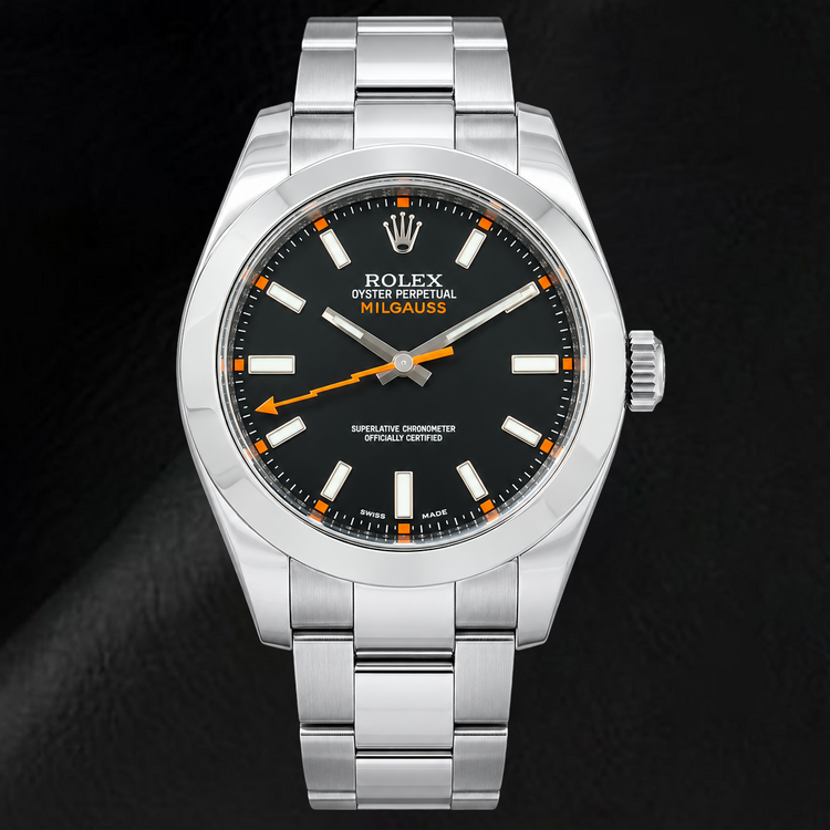 Montre Rolex Milgauss 116400 40 mm en Acier Inoxydable Cadran Noir Luminescent