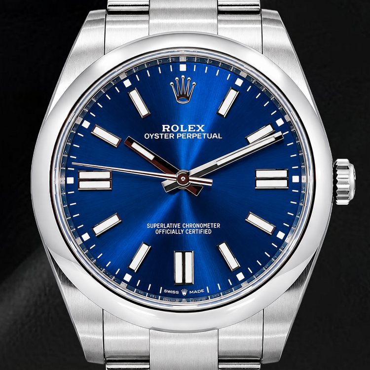 Montre Rolex Oyster Perpetual 124300 41 mm Cadran Bleu Luminescent Acier Inoxydable