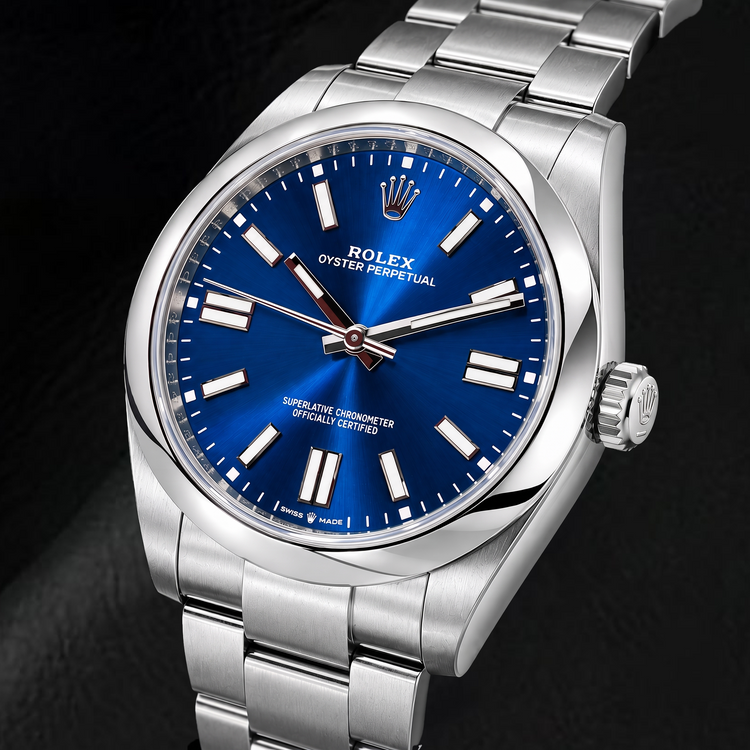 Montre Rolex Oyster Perpetual 124300 41 mm Cadran Bleu Luminescent Acier Inoxydable
