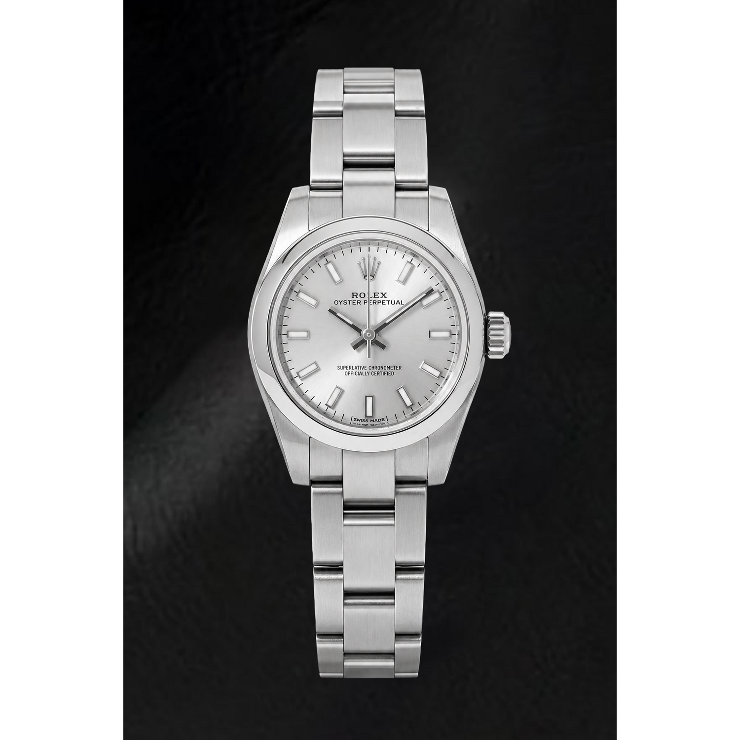 Montre Rolex Oyster Perpetual 176200 26 mm Cadran Argenté Luminescent Acier Inoxydable