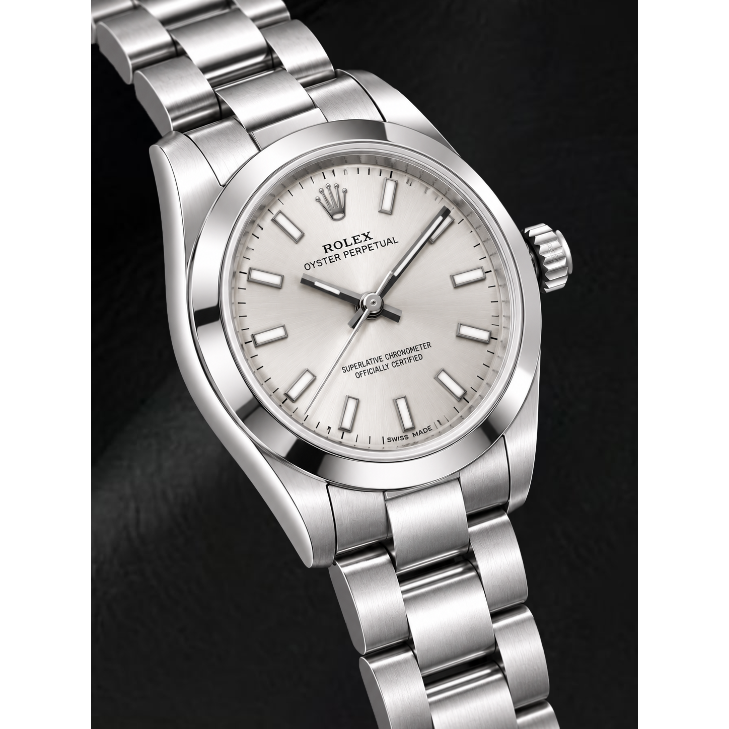Montre Rolex Oyster Perpetual 176200 26 mm Cadran Argenté Luminescent Acier Inoxydable