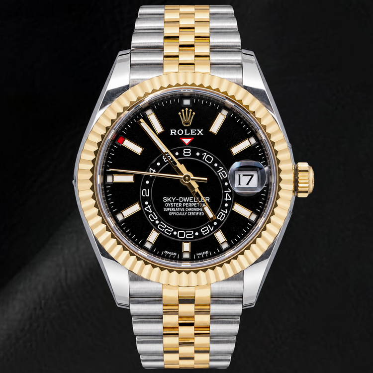 Montre Rolex Sky-Dweller 326933 42 mm Bicolore Cadran Noir Luminescent