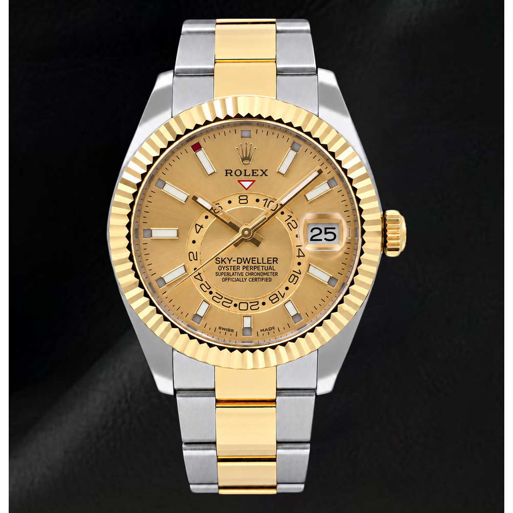 Montre Rolex Sky-Dweller 326933 42 mm Cadran Champagne Bicolore