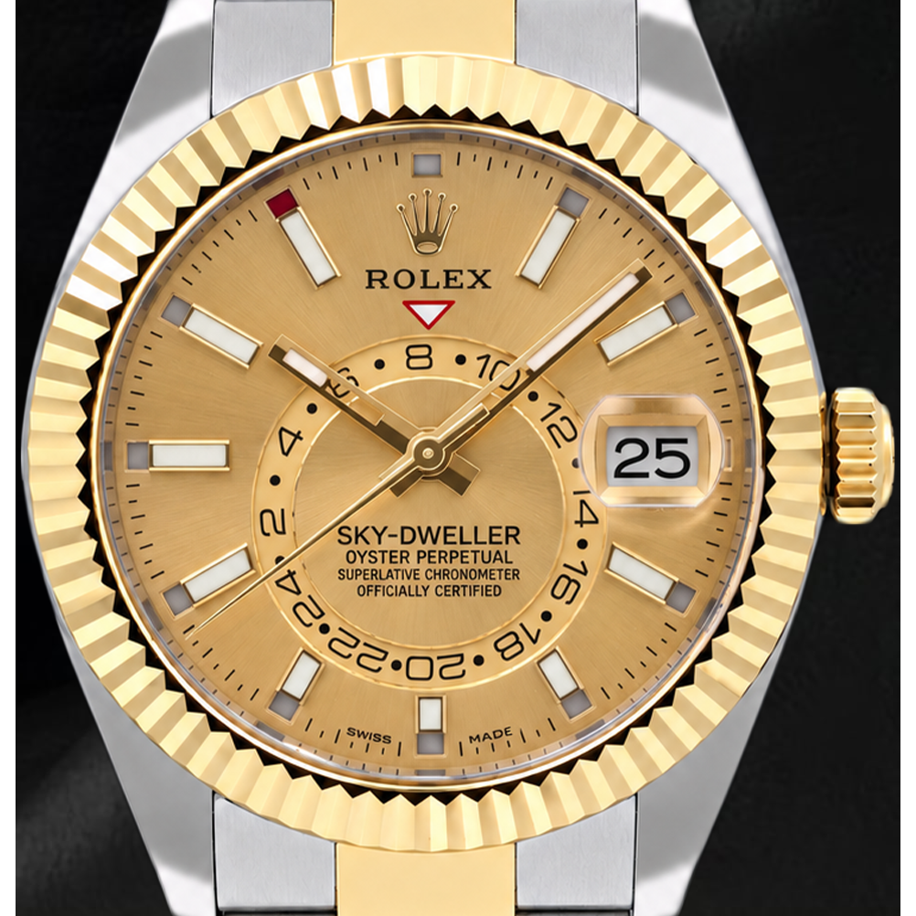 Montre Rolex Sky-Dweller 326933 42 mm Cadran Champagne Bicolore