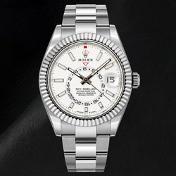 Montre Rolex Sky-Dweller 336934 42 mm en Acier Inoxydable avec Cadran Blanc Luminescent