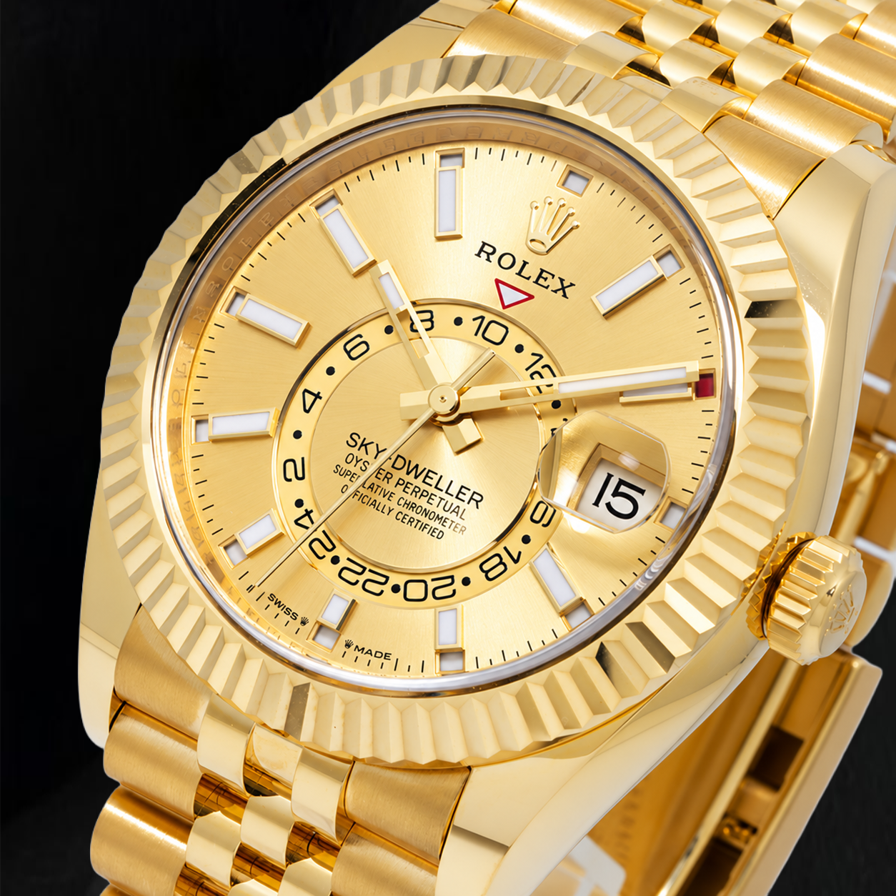 Montre Rolex Sky-Dweller 336938 42 mm Cadran Champagne Or Jaune