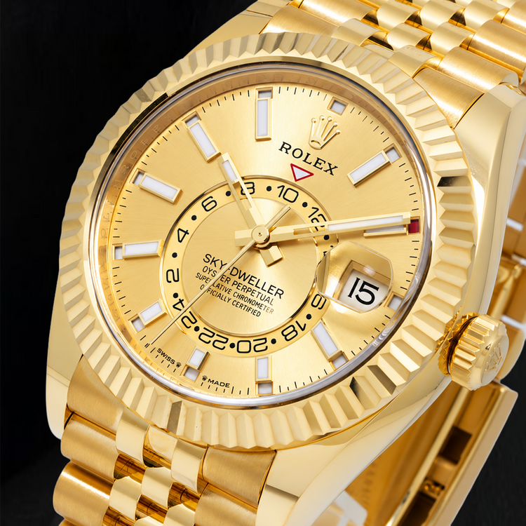 Montre Rolex Sky-Dweller 336938 42 mm Cadran Champagne Or Jaune