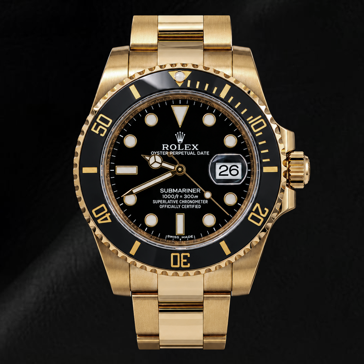 Montre Rolex Submariner Date 40 mm 116618LN Cadran Noir Lunette en Céramique Noire