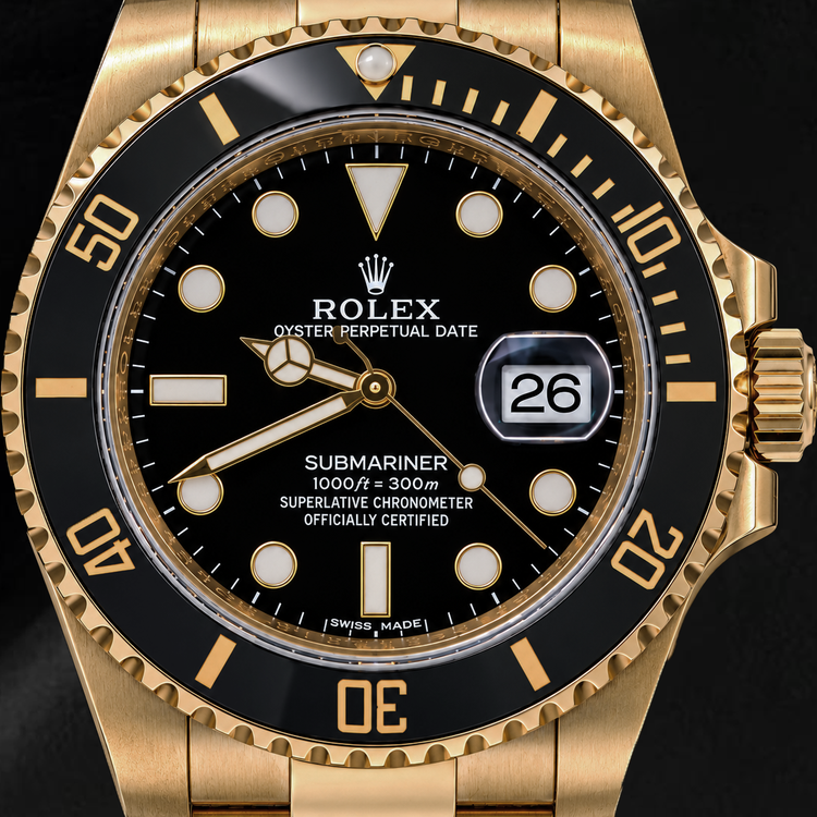 Montre Rolex Submariner Date 40 mm 116618LN Cadran Noir Lunette en Céramique Noire