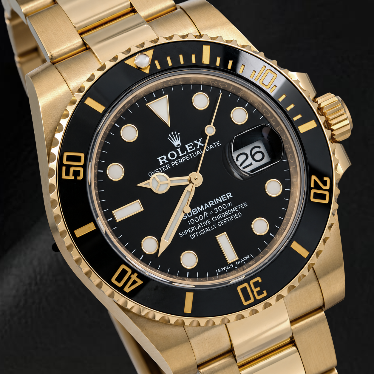 Montre Rolex Submariner Date 40 mm 116618LN Cadran Noir Lunette en Céramique Noire