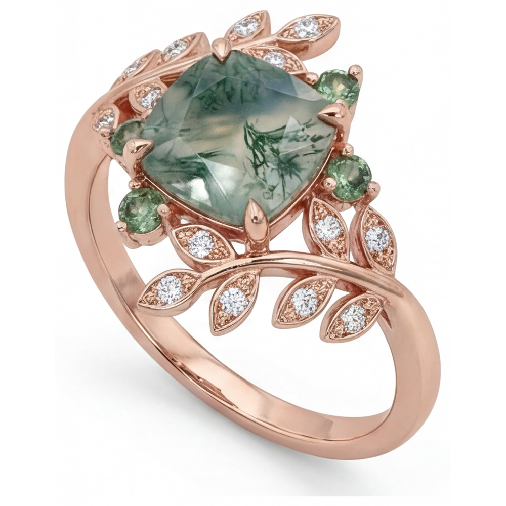 Brillant Bague avec Gemme 3,0 carats – vue de côté