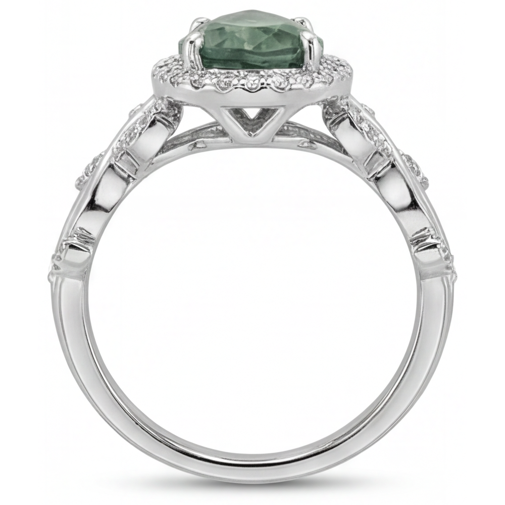 Fait à la main Bague avec Gemme 3 carats – vue de profil