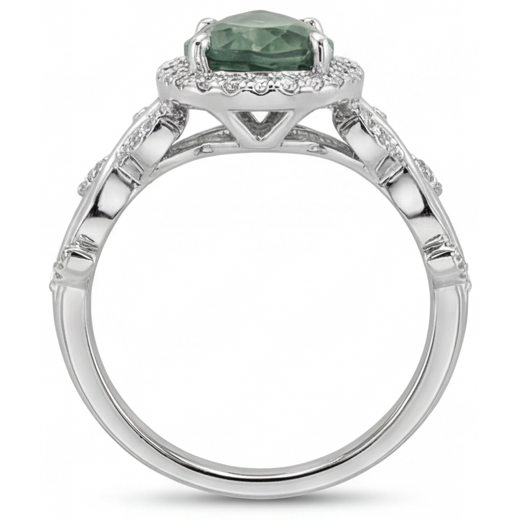 Fait à la main Bague avec Gemme 3 carats – vue de profil