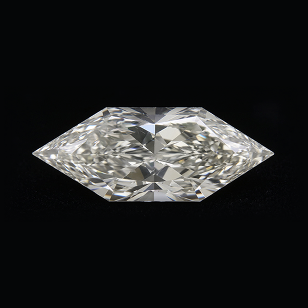 Diamant naturel taille marquise hollandaise 2,51 carats F VS1 non monté